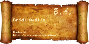 Bródi Amália névjegykártya